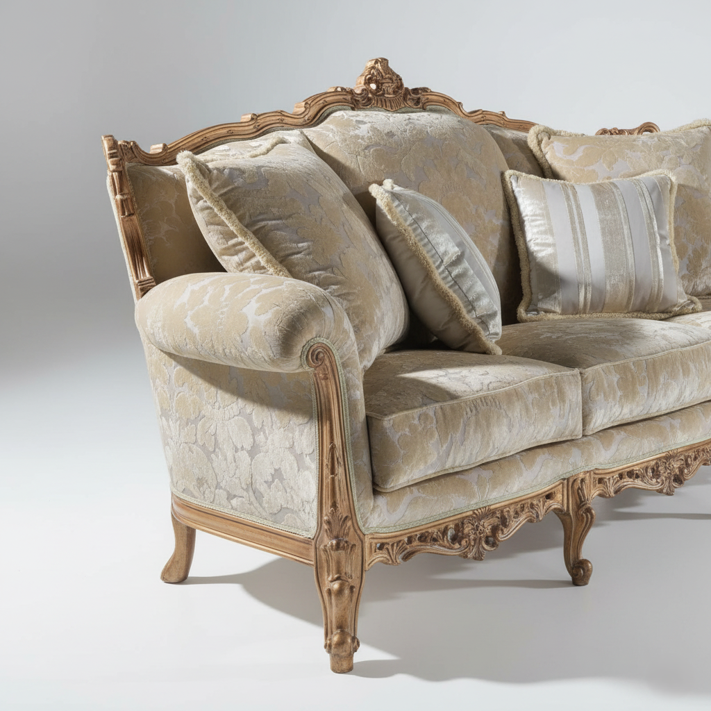 3-Seater Sofa For Home Furniture Upholstery Suede Fabric Best Quality Fabric and Durable Quality Wood and Deluxe and Royal