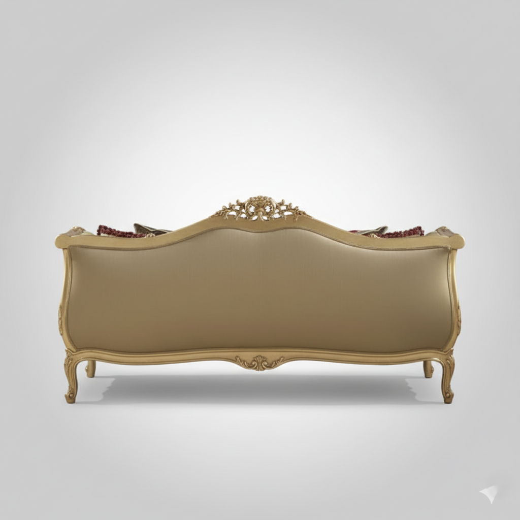 3-Seater Sofa For Home Furniture Upholstery Elegant Fabric Best Quality Fabric and High-Quality Wood and Premium and Royal