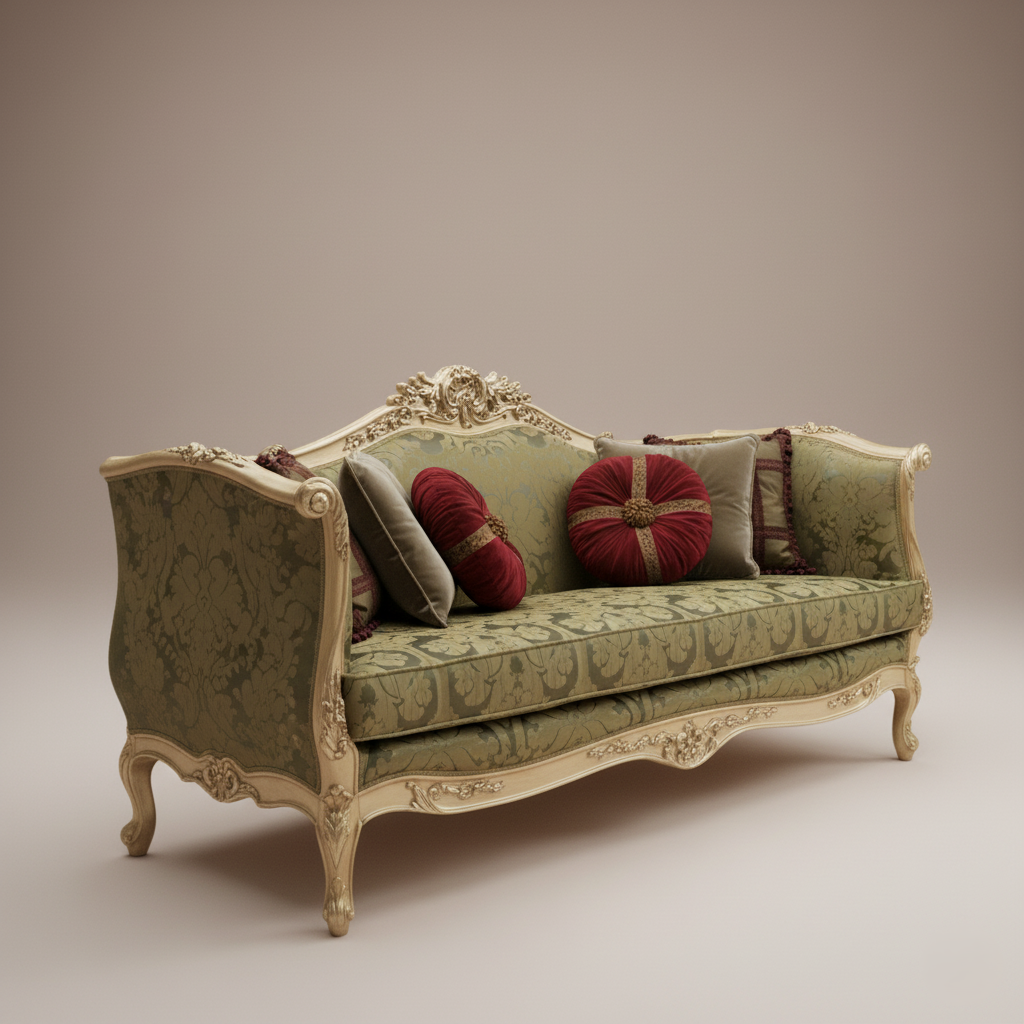 3-Seater Sofa For Home Furniture Upholstery Elegant Fabric Best Quality Fabric and High-Quality Wood and Premium and Royal