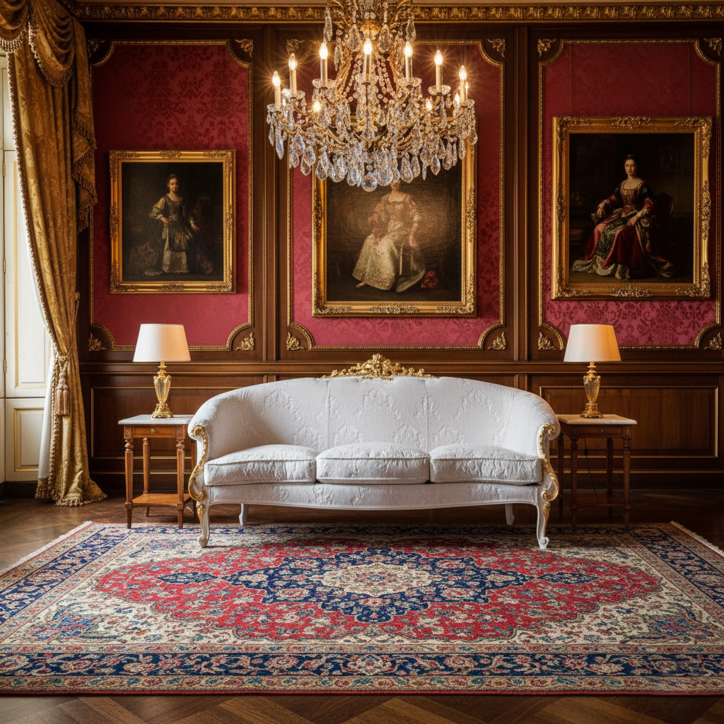 বাড়ির জন্য ৩-সিটের সোফা হাতে তৈরি আসবাবপত্রের আসবাবপত্র মার্জিত কাপড় সেরা মানের কাপড় এবং প্রিমিয়াম মানের কাঠ এবং বিলাসবহুল এবং রাজকীয়