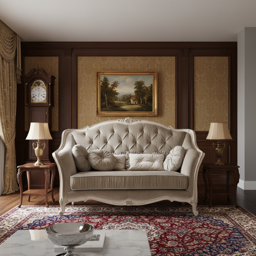 2-Seater Luxury Sofa For Home Space, Velvet Upholstery, and Superior Comfort for Elegant Home Interiors