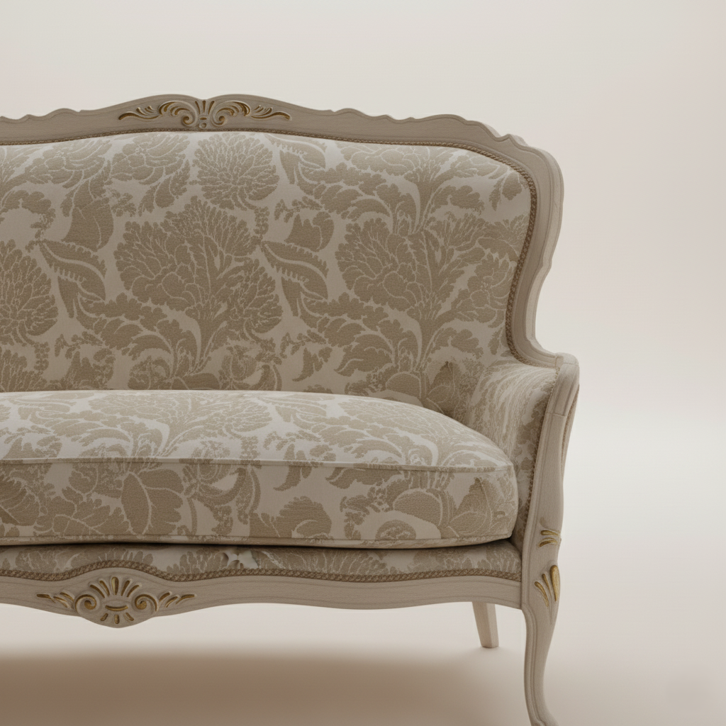 Luxury 3-Seater Carving Sofa for Home Living, Soft Velvet Upholstery and a Superior Comfort and Premium Design