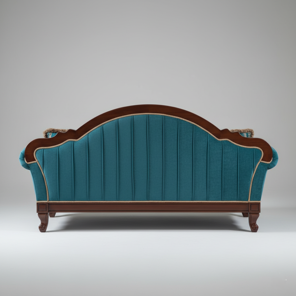 3-Seater Carving Sofa for Home, Soft Velvet Upholstery and a Robust Hardwood Structure for Soft Comfort and Premium Design