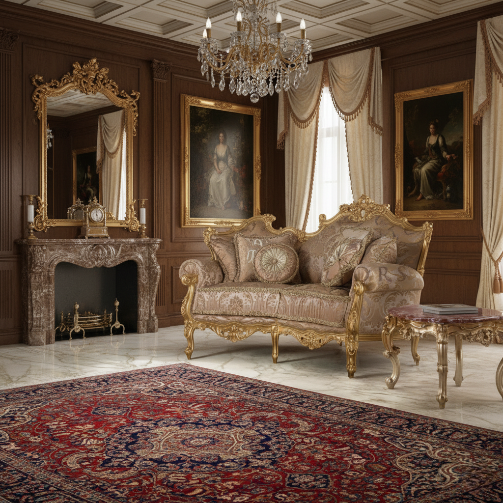 3-Seater Carving Sofa for Home for Luxurious Living Room Appeal, High-Durable Wood and High Quality Upholstery and Handmade design