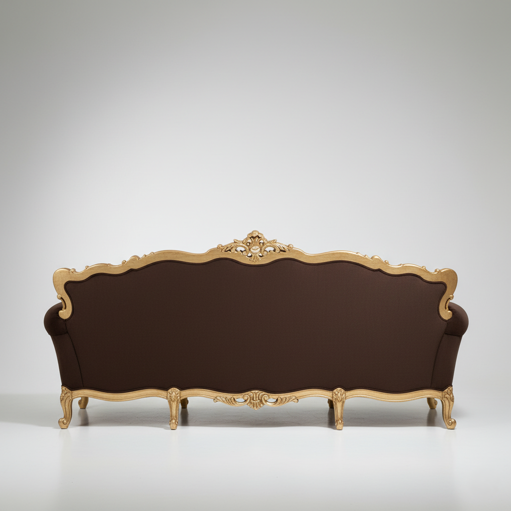 3-Seater Carving Sofa for Living Home Space Soft Upholstery and Luxury Design, Premium Design And High-Durable Wood