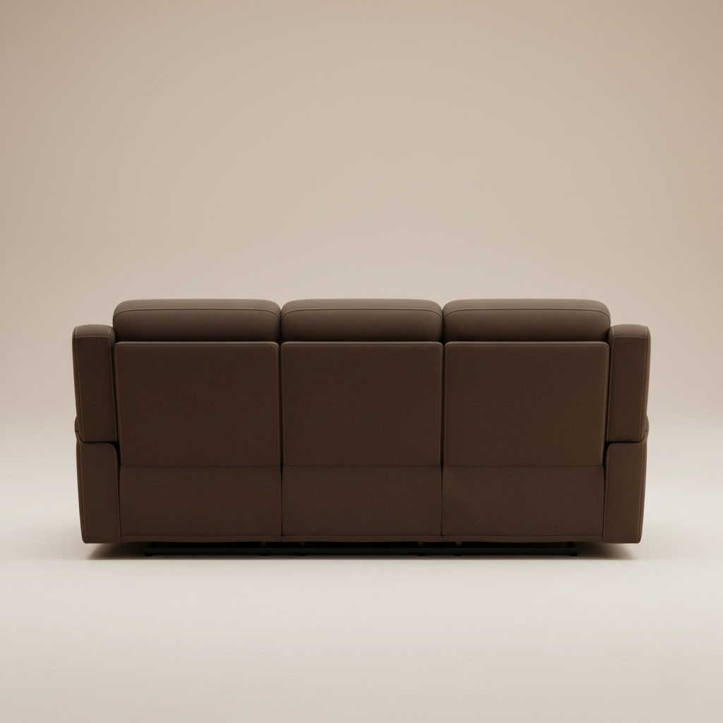 3-Seater Recliner Sofa with PU Leatherette Upholstery, Soft Cushioning, Smooth Recline, and Back Support