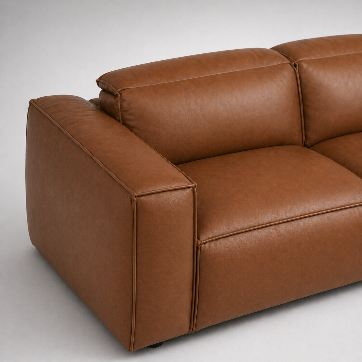 Premium Motion Leather Sofa with Power Recliner, Deep Seating Comfort, Modern Luxury Design, Durable Hardwood Frame for Living Room