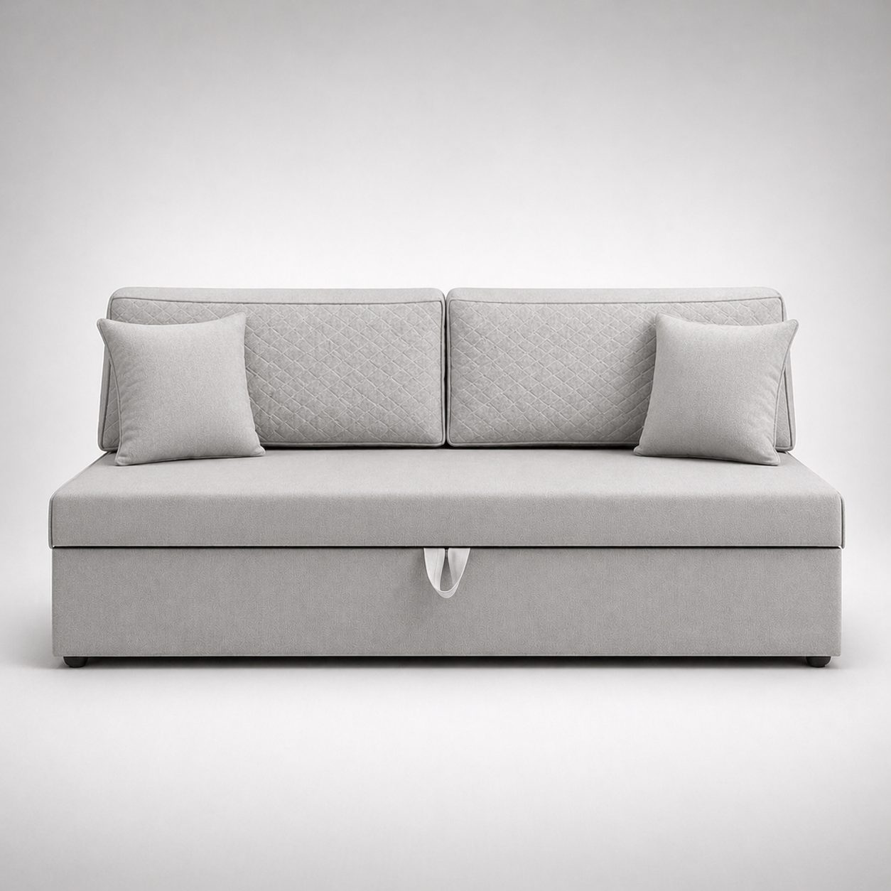 Modern Sofa Cum Bed with Storage, Space Saving Convertible Fabric Sofa Bed for Living Room & Guest Use with Comfortable Cushioning
