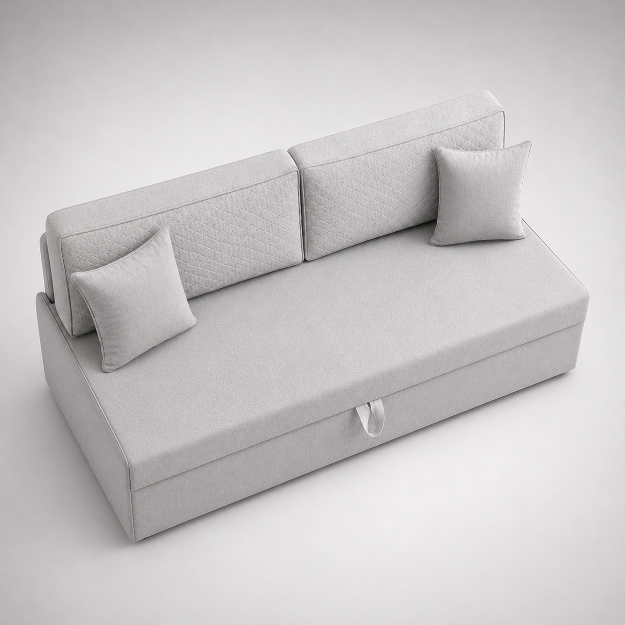 Modern Sofa Cum Bed with Storage, Space Saving Convertible Fabric Sofa Bed for Living Room & Guest Use with Comfortable Cushioning