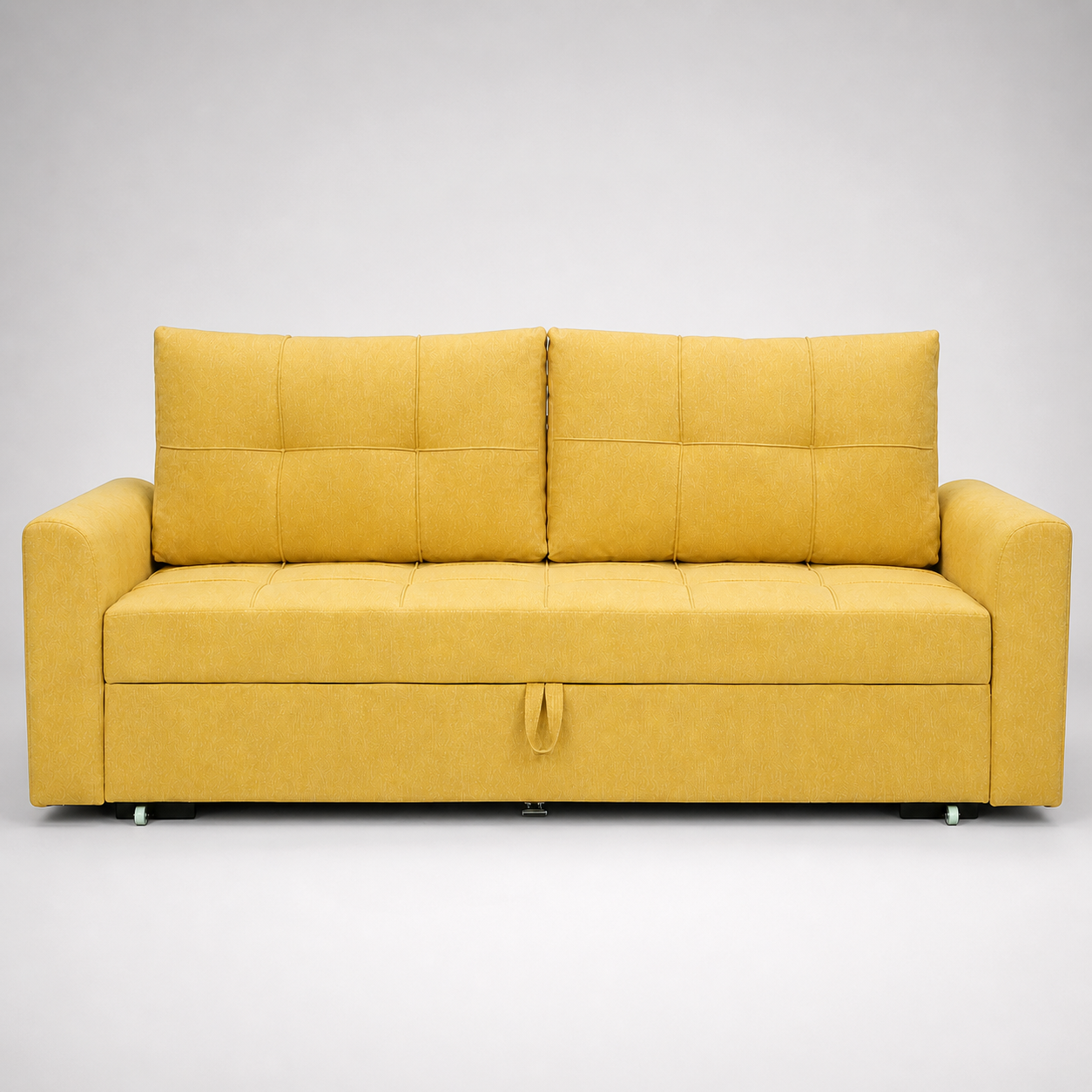 Modern Fabric Sofa Cum Bed with Pull-Out Mechanism, Space Saving Convertible Sofa Bed for Living Room, Guest Use and Compact Homes India