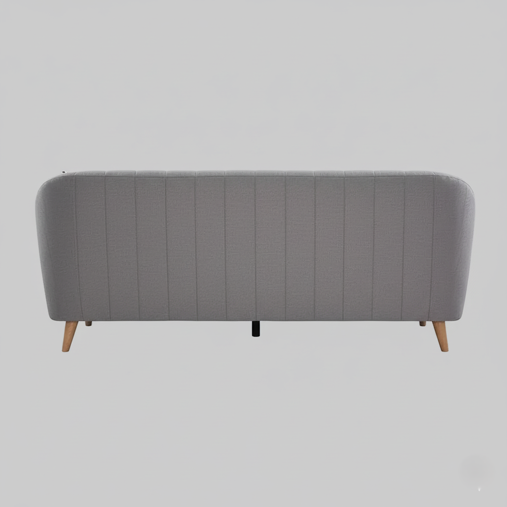 Luxurious 3-Seater Suede Sofa: Ergonomic Comfort & Robust Construction for Your Living Room. Perfect Home Enhancement