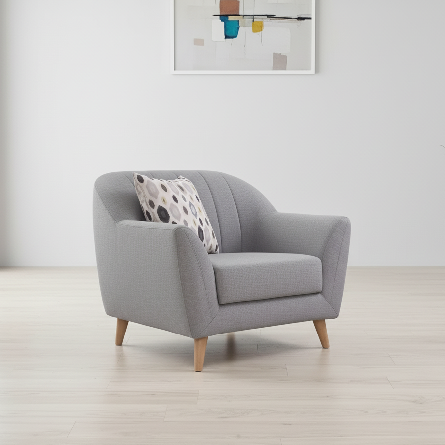 Luxurious 3-Seater Suede Sofa: Ergonomic Comfort & Robust Construction for Your Living Room. Perfect Home Enhancement