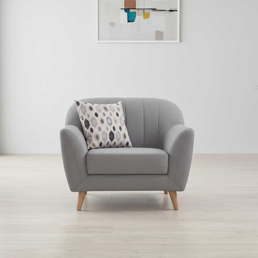 Luxurious 3-Seater Suede Sofa: Ergonomic Comfort & Robust Construction for Your Living Room. Perfect Home Enhancement