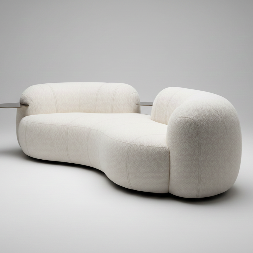 প্রিমিয়াম আসবাবপত্র সহ বিলাসবহুল ৩-সিটার ইতালিয়ান সোফা, আধুনিক নকশা, উন্নত আরাম, মার্জিত