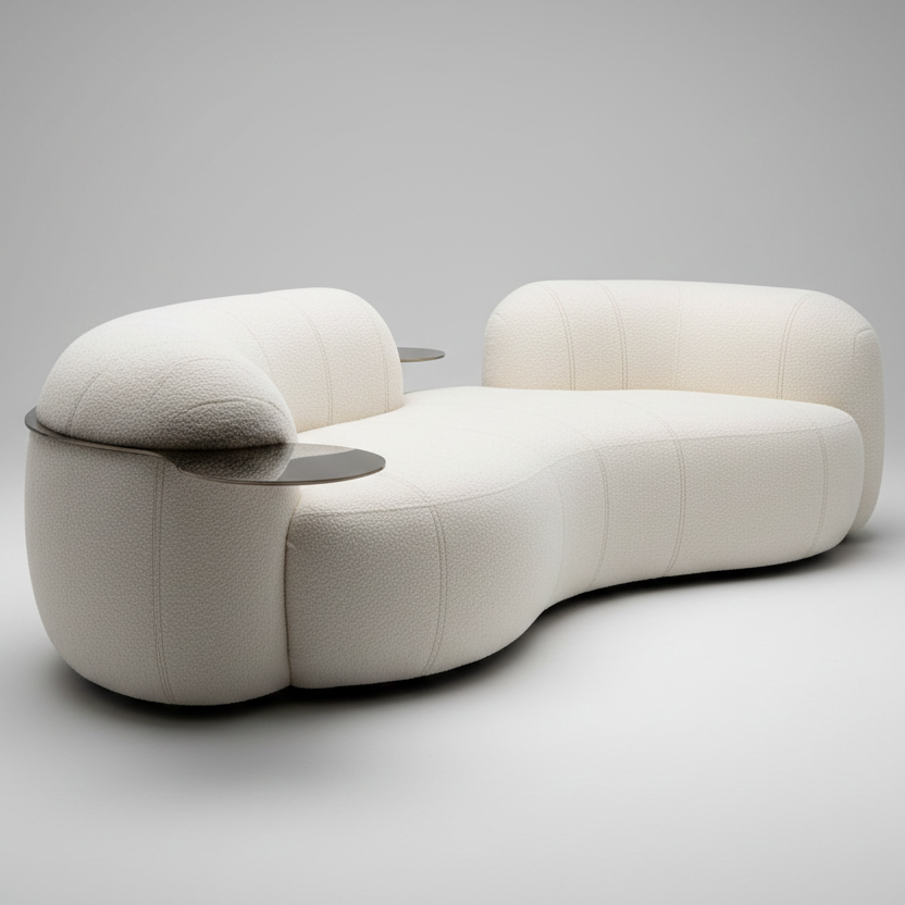 প্রিমিয়াম আসবাবপত্র সহ বিলাসবহুল ৩-সিটার ইতালিয়ান সোফা, আধুনিক নকশা, উন্নত আরাম, মার্জিত