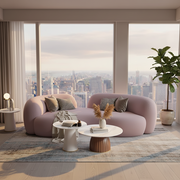 ৩-সিটের ইতালীয় সোফাটি প্রিমিয়াম ভেলভেটে সাজানো, দীর্ঘস্থায়ী আরাম এবং আধুনিক ডিজাইনের জন্য একটি শক্তিশালী সাপোর্ট স্ট্রাকচার সমন্বিত।