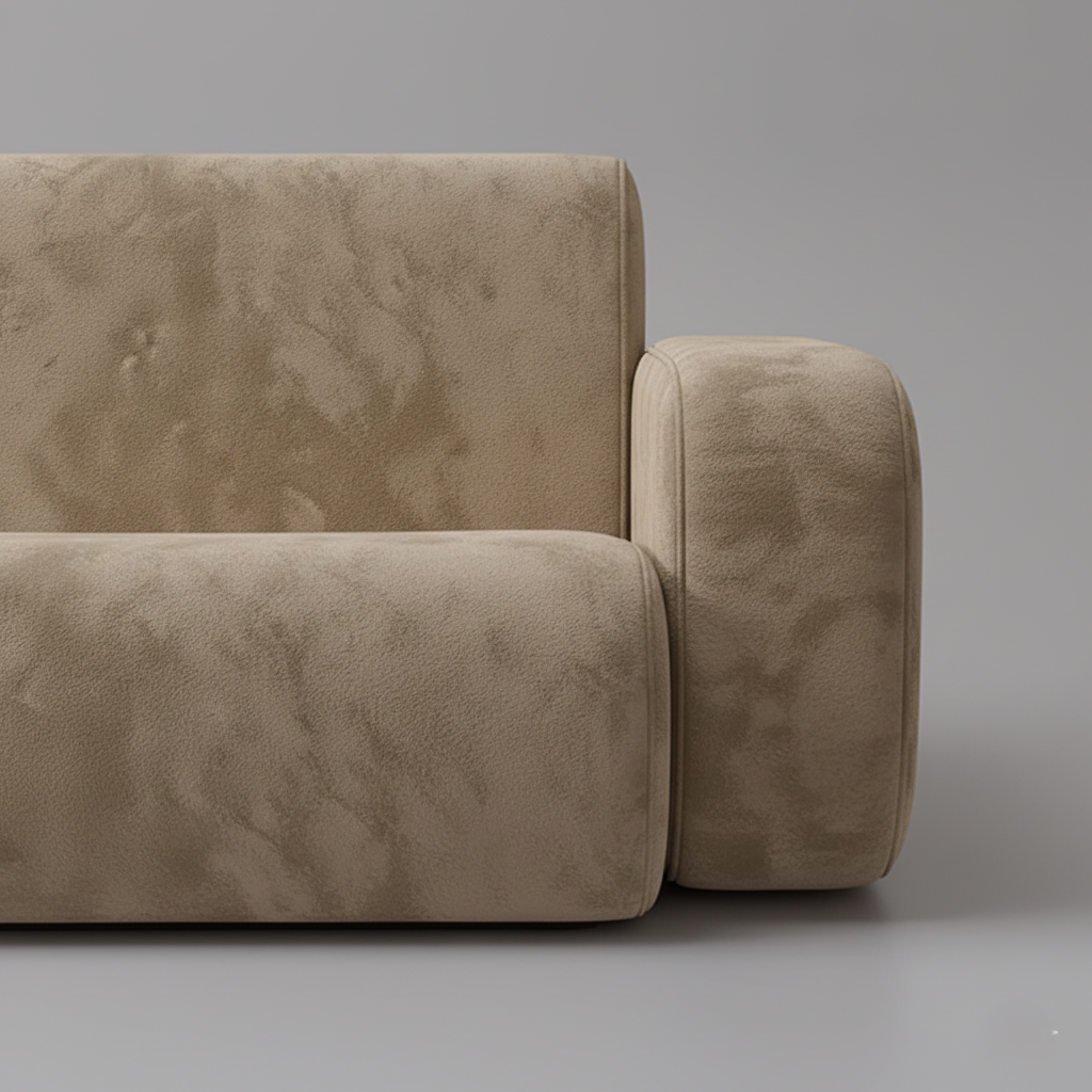 3 Seater Sofa For Home Furniture Upholstered Leatherette, Comfortable & Soft Luxury Couch for Living Room & Hall-Light Brown