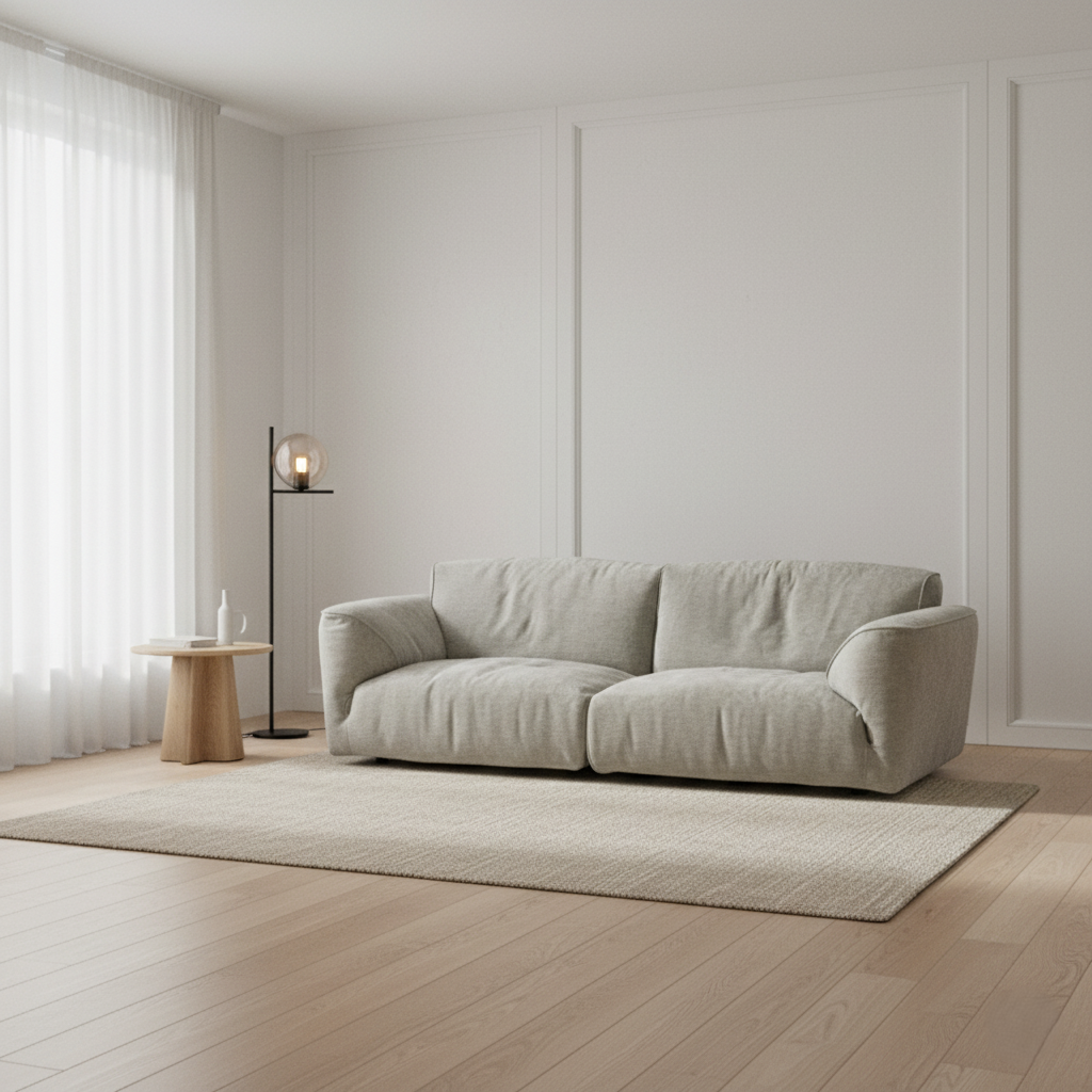 আধুনিক ৩-সিটার সোফা বিলাসবহুল কাপড়ের আসবাবপত্র স্টাইলিশ এবং আরামদায়ক লিভিং রুমের আসন