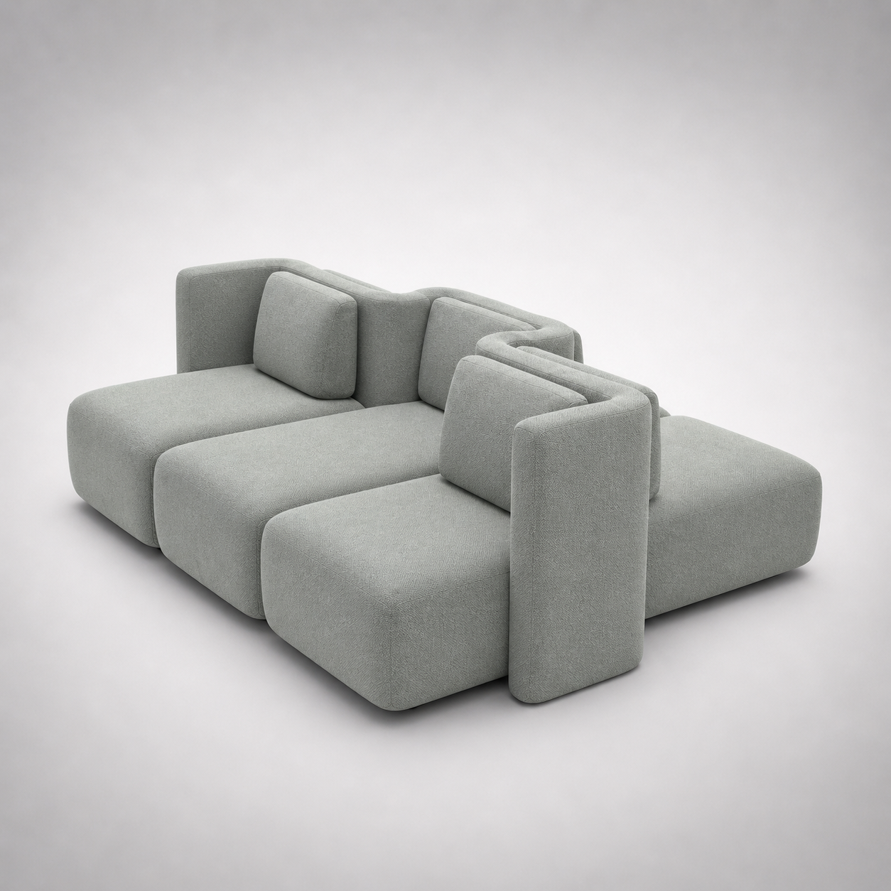 Modern Modular Lounge Sofa Set with Flexible Layout, Premium Fabric Upholstery & Deep Seating Comfort for Living Room & Studio Spaces