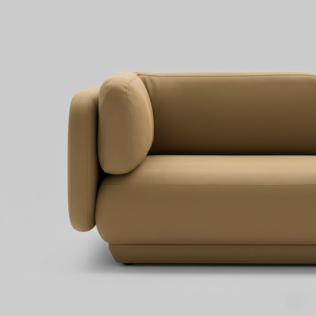 3-Seater Sofa Featuring Modern and Prestigious, Suede Fabric, Soft Padding, Robust Frame, and Contemporary Style
