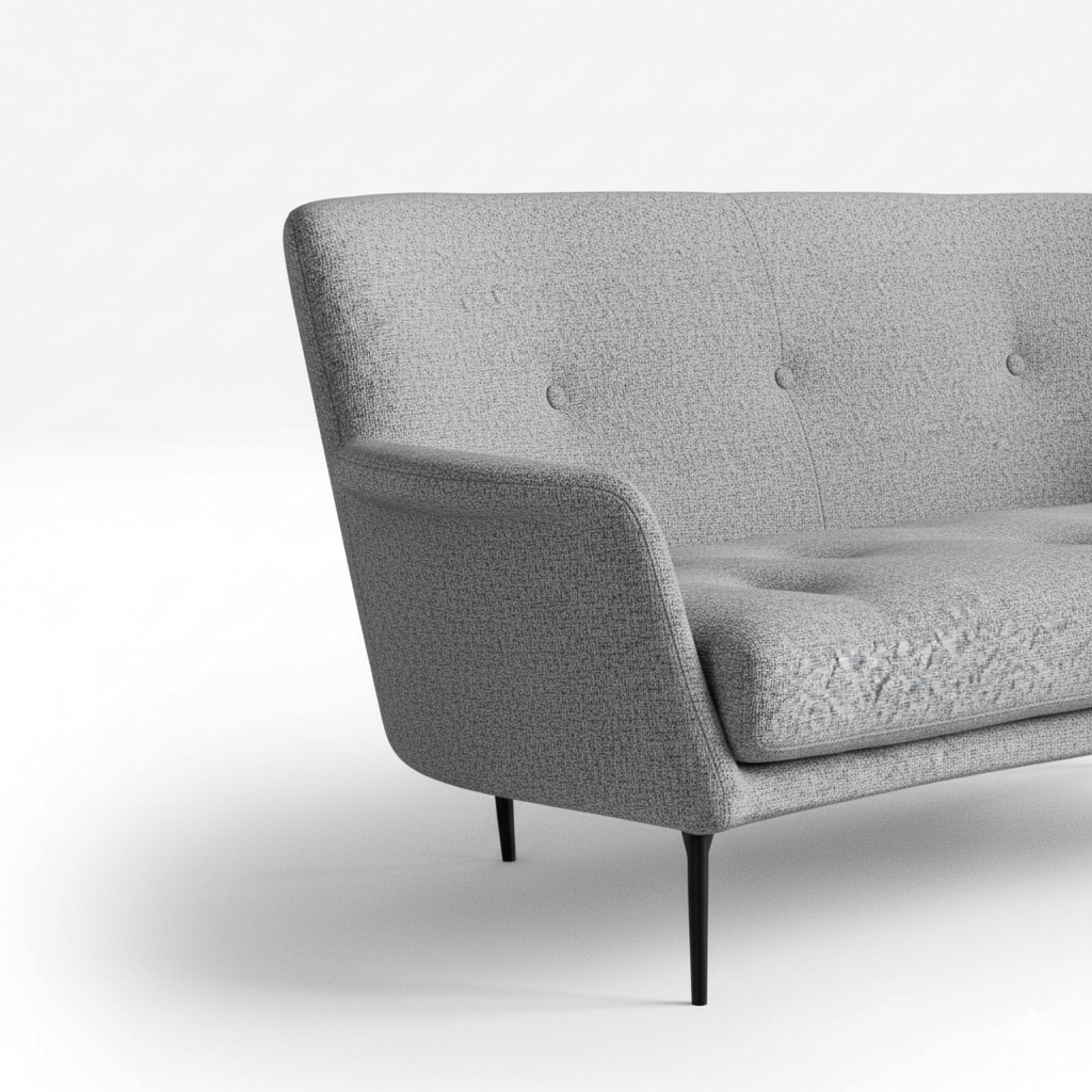 परिवार के रहने वाले कमरे के लिए विशाल सोफा, मुलायम असबाब, चौड़ी सीटिंग और लंबे समय तक चलने वाला आराम