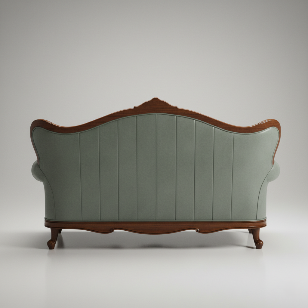 2-Seater Carving Sofa for Living Home PU leatherette Upholstery and Premium Quality Wood and Soft Seating&nbsp;