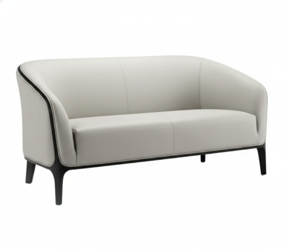 3-Seater Handcraftted Luxury Sofa for Living Home with Fabric Upholstery and Premium Quality Wood Legs Base