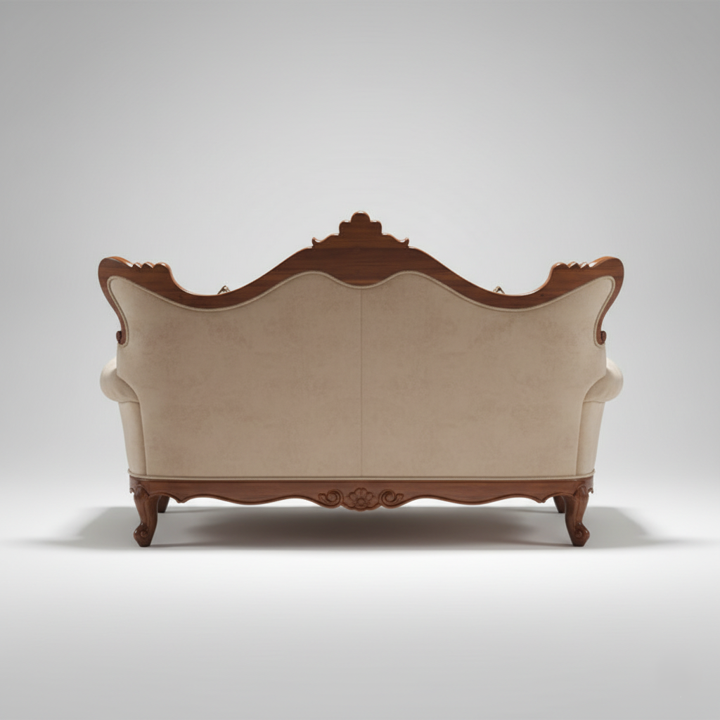 Premium Sofa Amaltas Pure Sagwan Teak Hand Made from Solid Indian Teak Wood with Traditional
