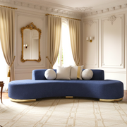 5 Seater Modern Italian Luxury Sofa, Opulent curves meet classic grandeur: The Venetian Wave Sofa, a statement of Italian luxury