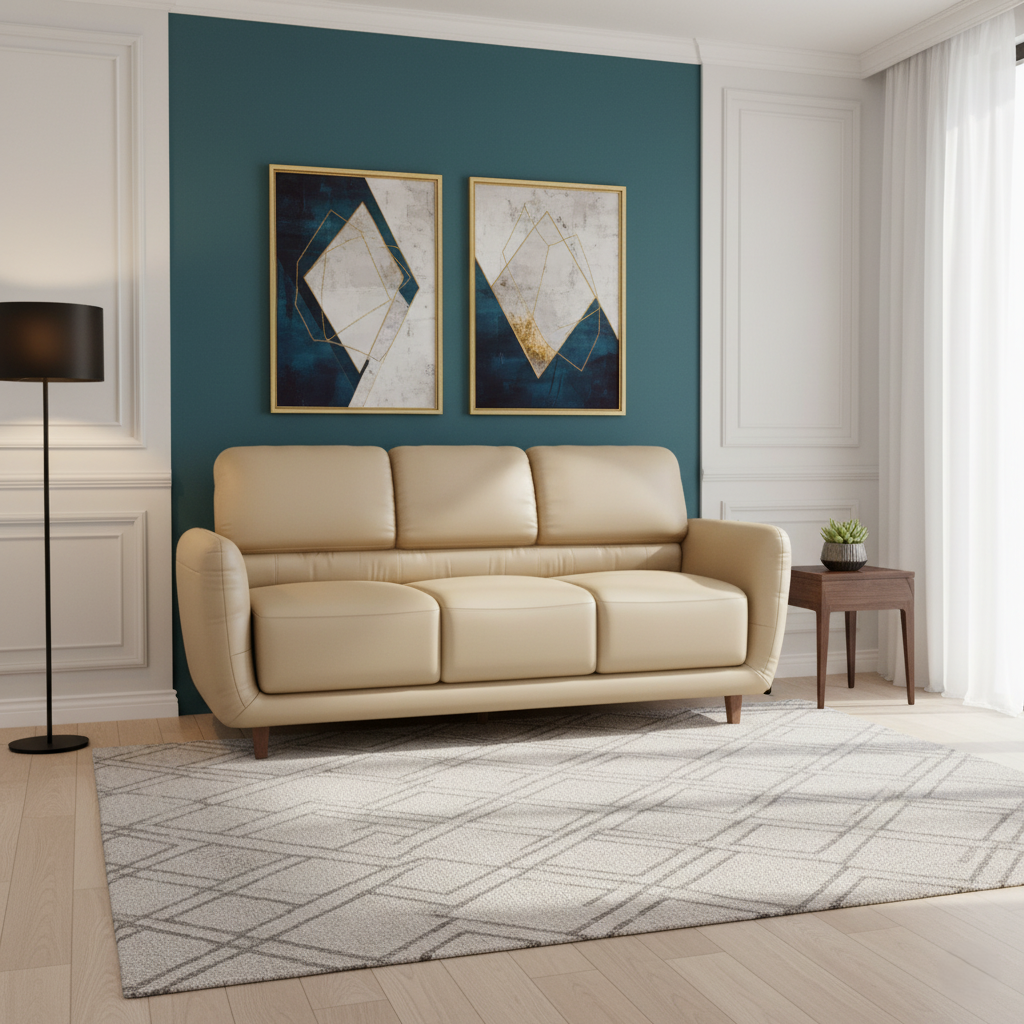 Premium Leatherette Sofa Luxurious Comfort & Timeless Design for Modern Living Rooms