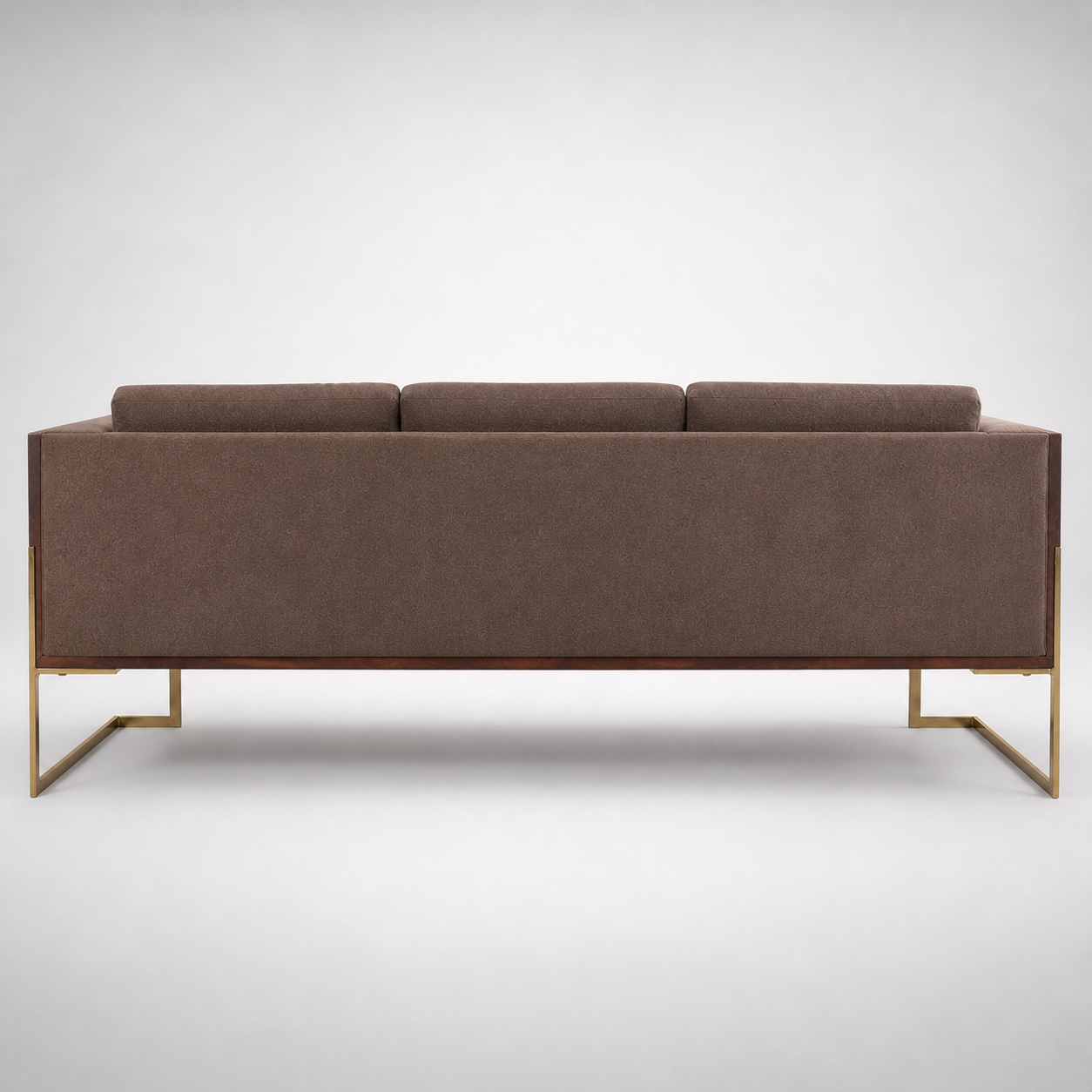 Modern Upholstered Fabric Sofa with Metal Legs, Contemporary Minimal Design, High Density Foam Seating for Living Room and Office Use