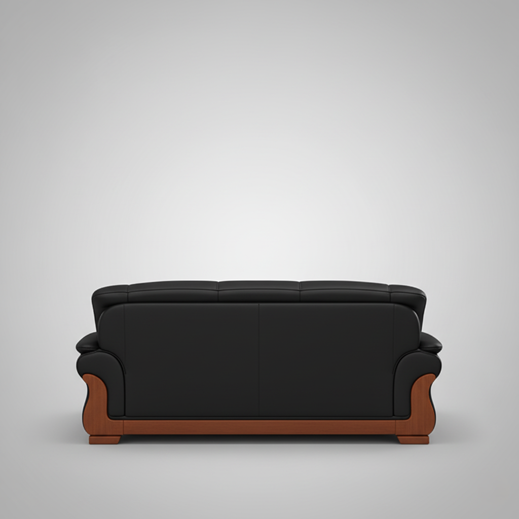 মজবুত কাঠের ফ্রেম, প্রিমিয়াম পিইউ পোলিশ এবং মার্জিত লেদারেটের আসবাবপত্র সহ বিলাসবহুল ৩-সিটার সোফা - বসার ঘরের জন্য আধুনিক আরাম এবং স্টাইল