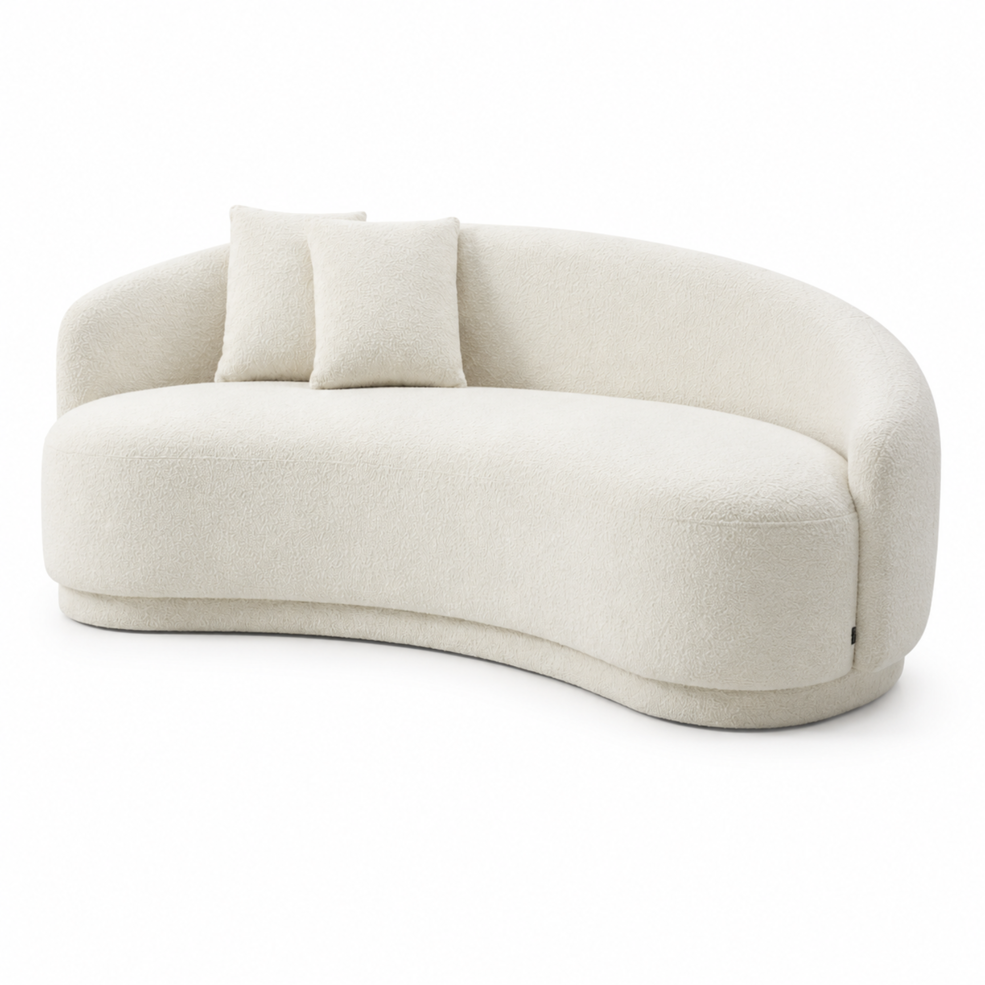 3-Seater Italian Sofa for Home Furniture with Boucle Upholstery, Luxury Finish for Living Spaces