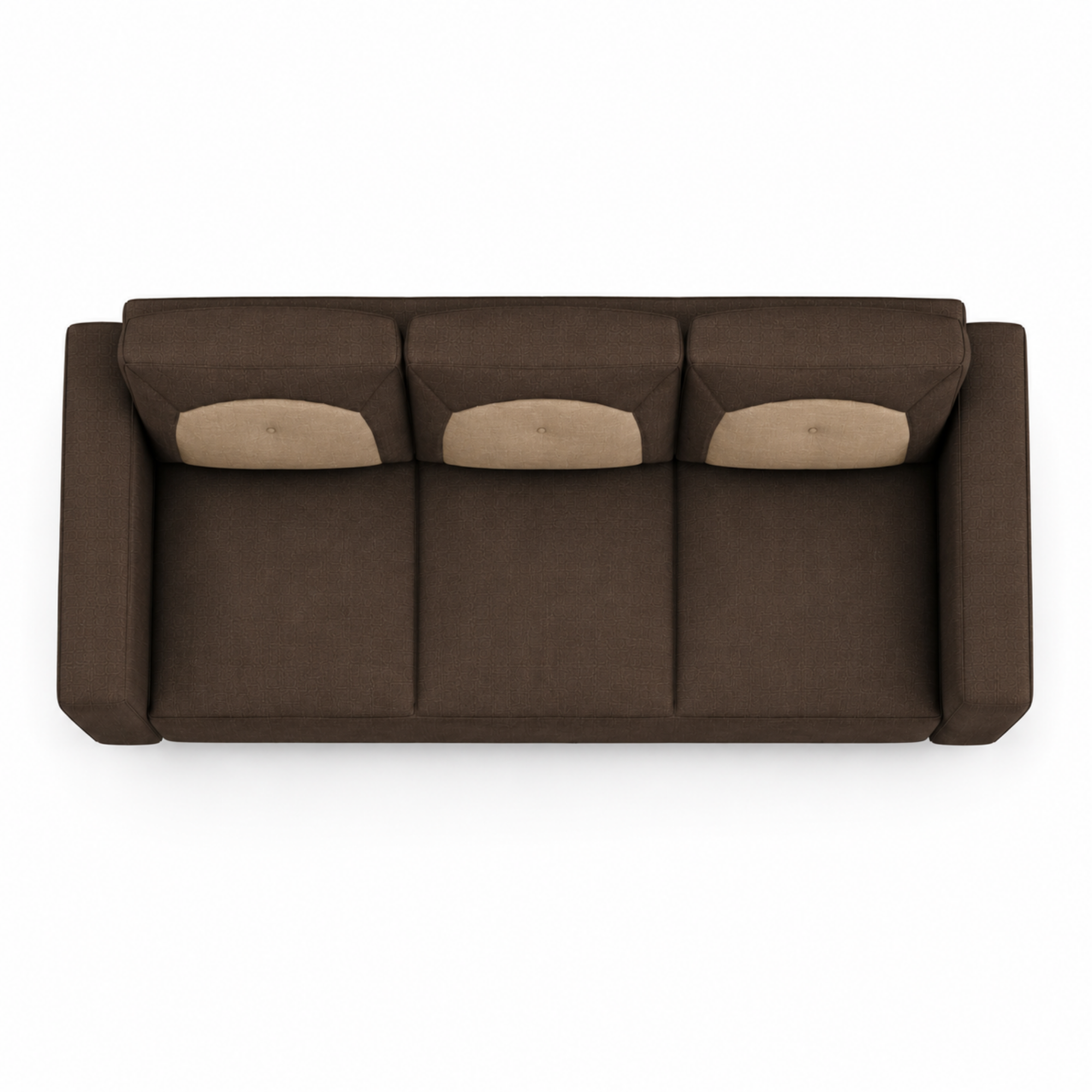 Modern Fabric Sofa Premium Upholstered Luxury Sofa with Dual Tone Design High Density Foam Seating Solid Wood Frame for Living Room