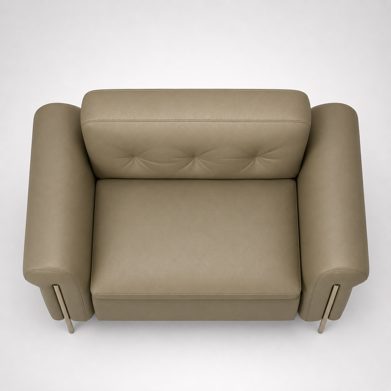 Modern Luxury Upholstered Lounge Chair with Premium Leatherette Finish, Tufted Backrest & Comfortable Cushioned Seating
