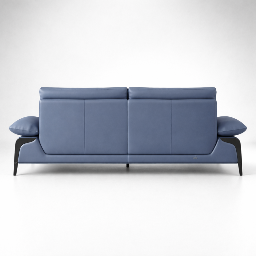 Luxury Leather Sofa Modern Minimalist Design with Metal Legs High Density Foam Comfortable Seating Premium Finish Living Room Sofa