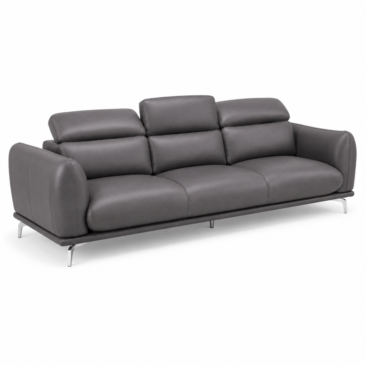 Modern Luxury Upholstered Sofa with Premium Leatherette Finish, High Density Foam Cushioning & Contemporary Designer Styling