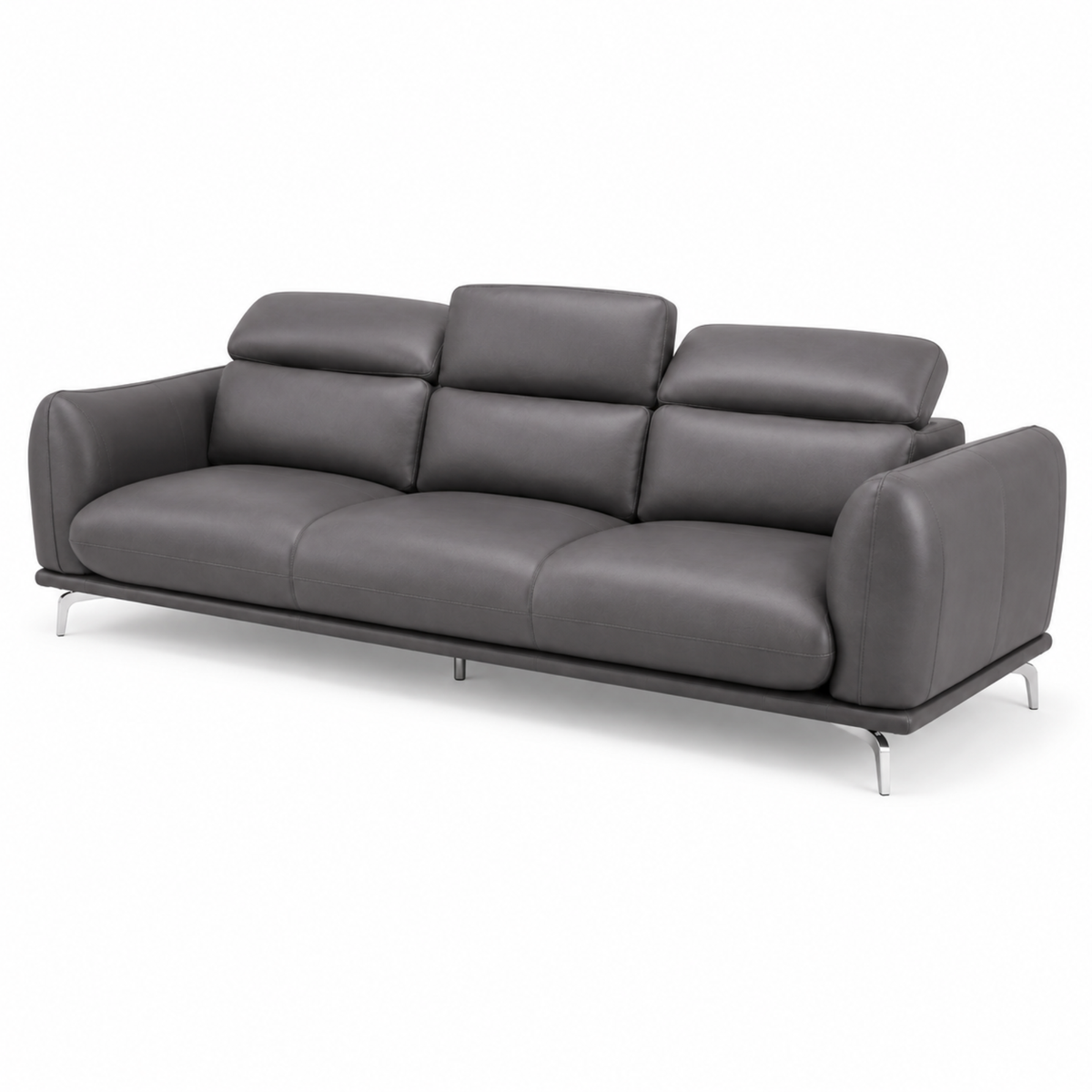 Modern Luxury Upholstered Sofa with Premium Leatherette Finish, High Density Foam Cushioning & Contemporary Designer Styling