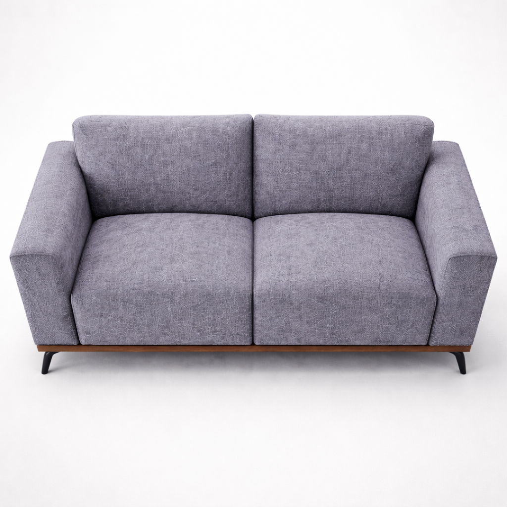 Premium Fabric Sofa with Solid Wood Frame, High Density Foam Cushion, Modern Grey Upholstery for Living Room & Office Use
