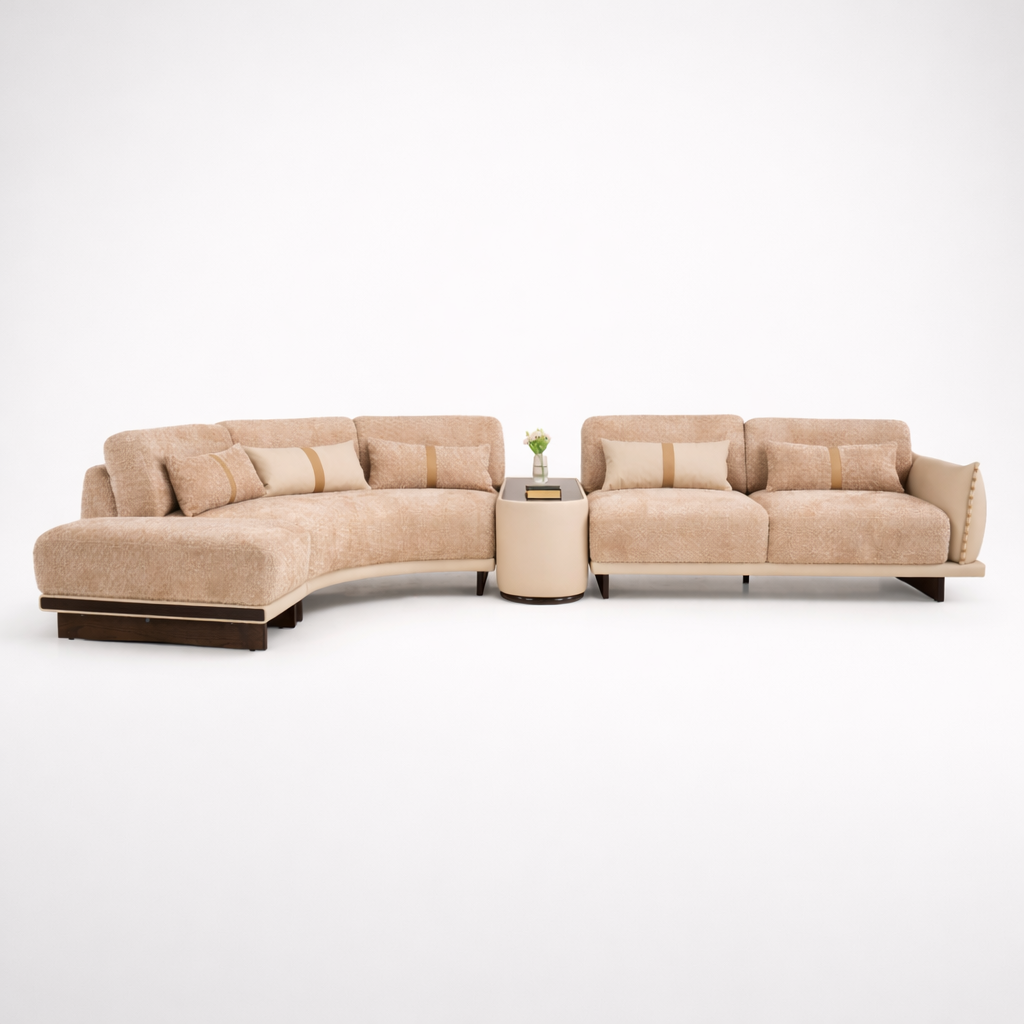 5 सीटर एल आकार सोफा आधुनिक डिजाइन टिकाऊ और आरामदायक बैठने की जगह लिविंग रूम के लिए बिल्कुल सही