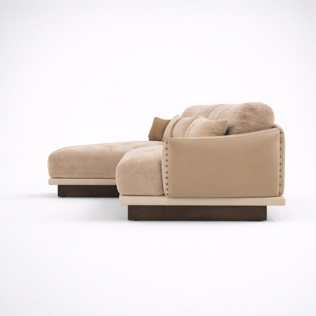 5 सीटर एल आकार सोफा आधुनिक डिजाइन टिकाऊ और आरामदायक बैठने की जगह लिविंग रूम के लिए बिल्कुल सही