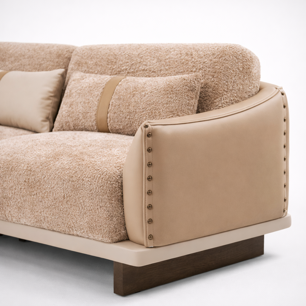 5 सीटर एल आकार सोफा आधुनिक डिजाइन टिकाऊ और आरामदायक बैठने की जगह लिविंग रूम के लिए बिल्कुल सही