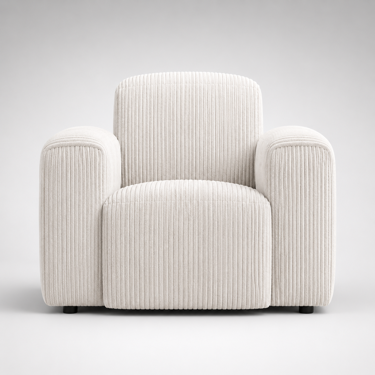 Premium Upholstered Lounge Chair with Channel Tufted Design, Soft Cushion Seating & Modern Luxury Accent Furniture