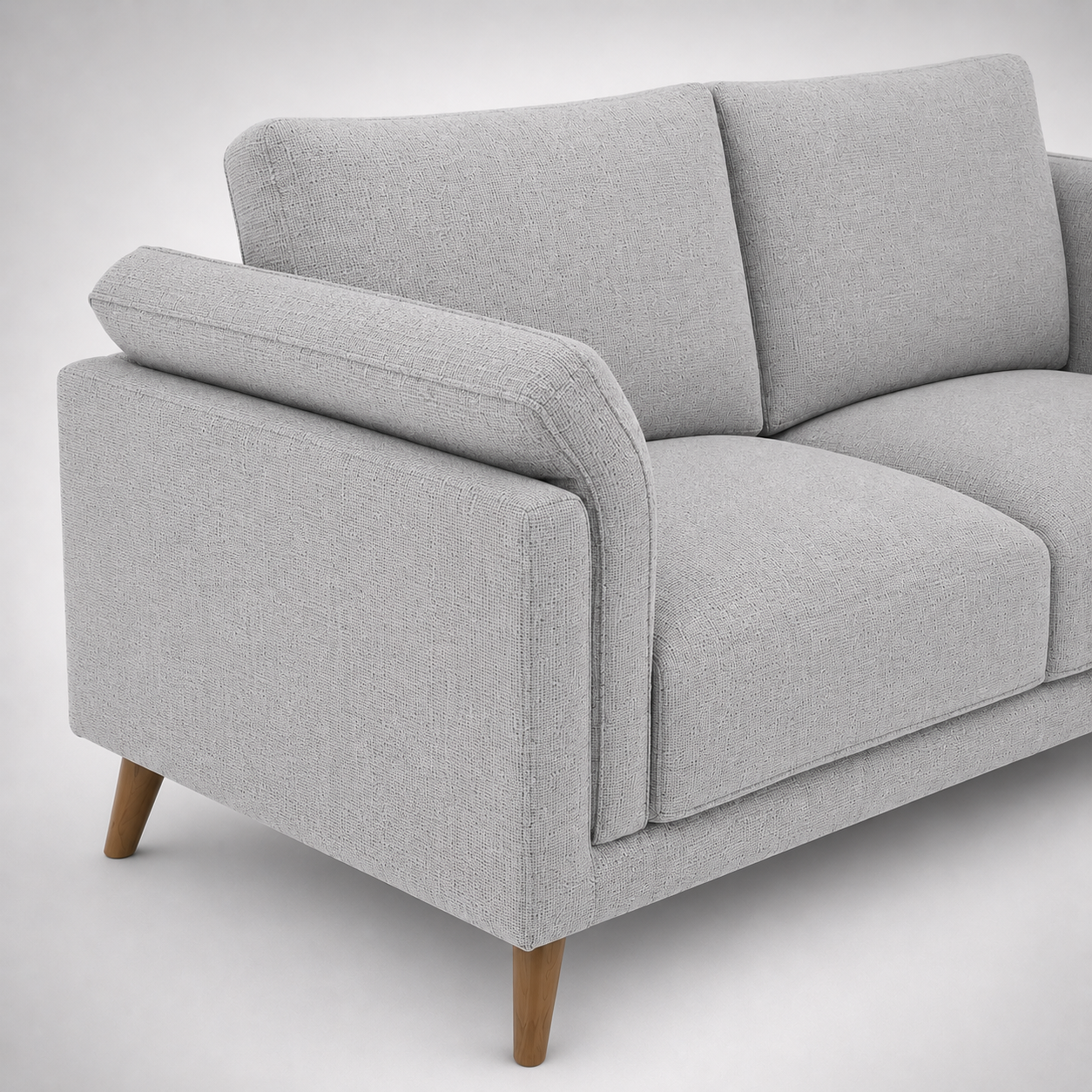 Modern Upholstered Luxury Sofa with Premium Cushioning, Solid Wood Frame & Contemporary Designer Living Room Furniture