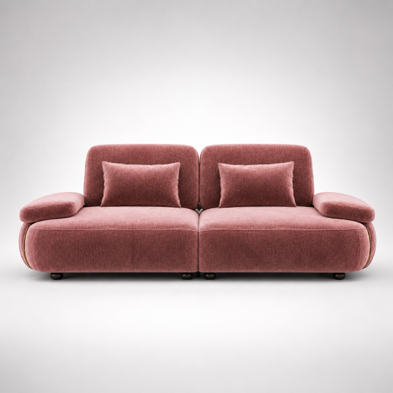 Modern Velvet Upholstered Sofa with Plush Cushioning, Premium Wooden Frame and Contemporary Luxury Living Room Design