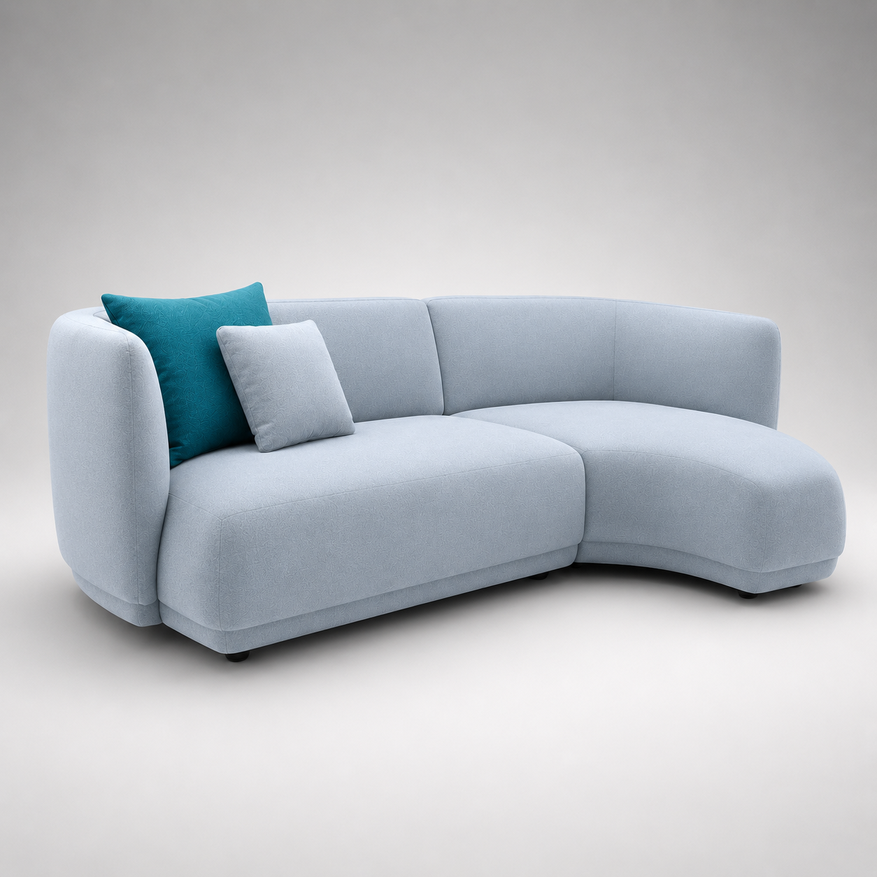 Modern Curved Designer Sofa with Premium Upholstery & Sculptural Contemporary Form for Luxury Living Room Interiors