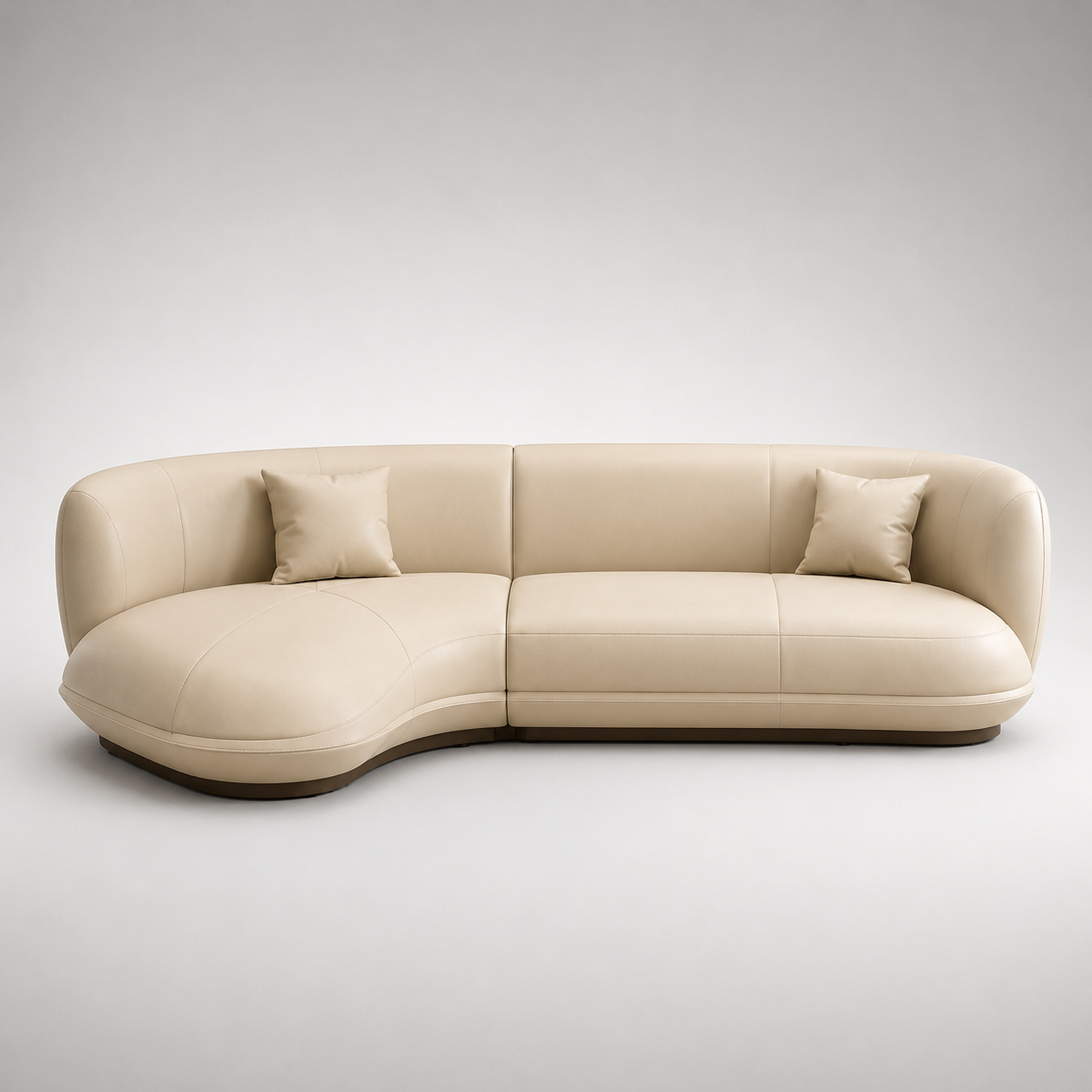 Luxury Curved Sofa Modern Designer Upholstered Couch for Contemporary Living Room Premium Sculptural Lounge Seating Furniture