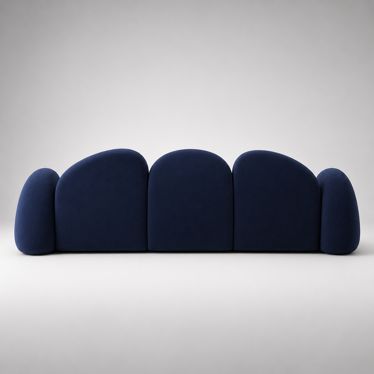 Modern Curved Lounge Sofa in Premium Upholstery with Sculptural Contemporary Design for Luxury Living Room Interiors