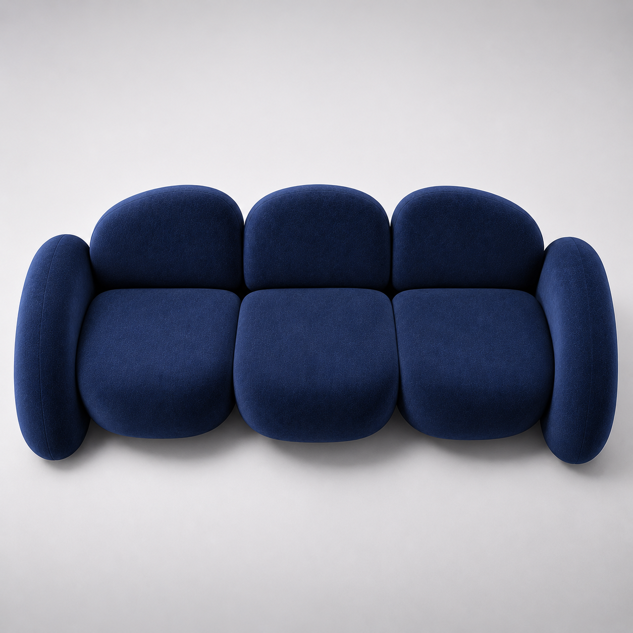 Modern Curved Lounge Sofa in Premium Upholstery with Sculptural Contemporary Design for Luxury Living Room Interiors
