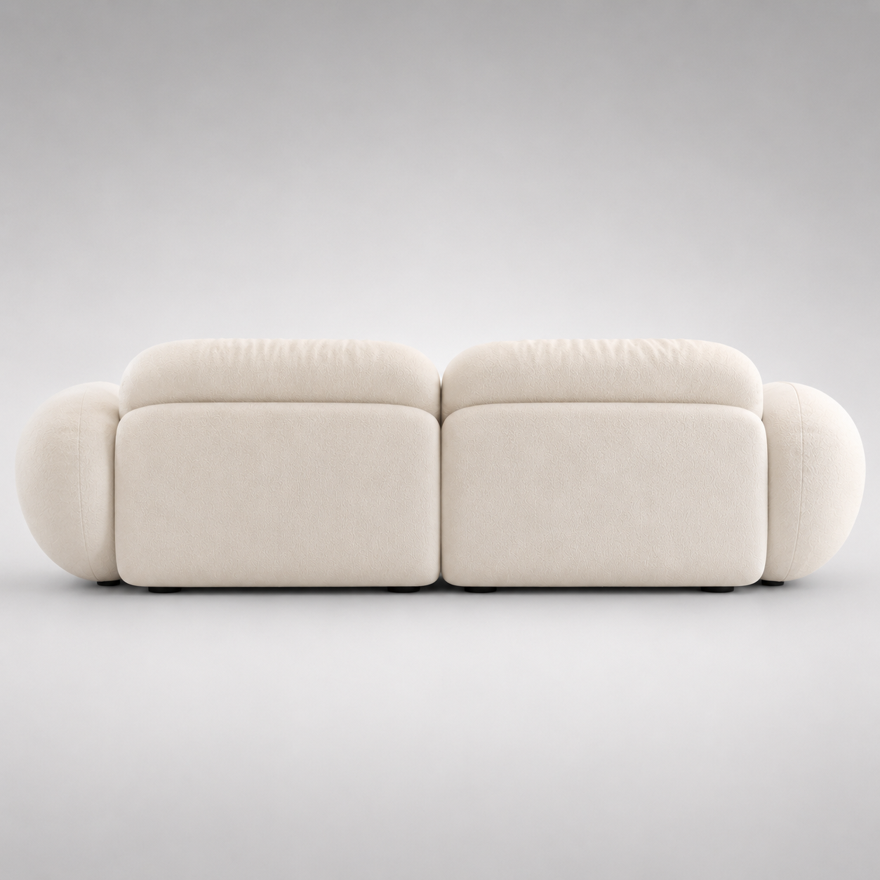 Modern Curved Boucle Lounge Sofa with Deep Cushioned Seating Premium Designer Upholstered Sofa for Luxury Living Rooms